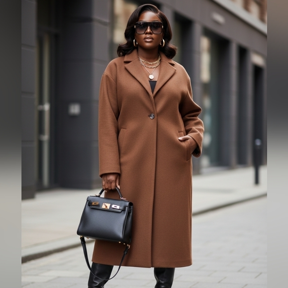 Elegant Brown Women's Coat